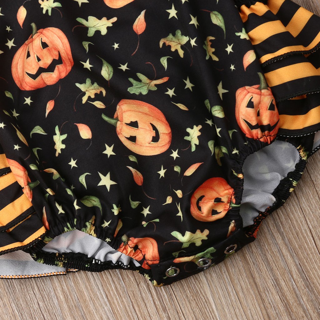 Trang phục Halloween họa tiết bí ngô độc đáo cho bé gái sơ sinh