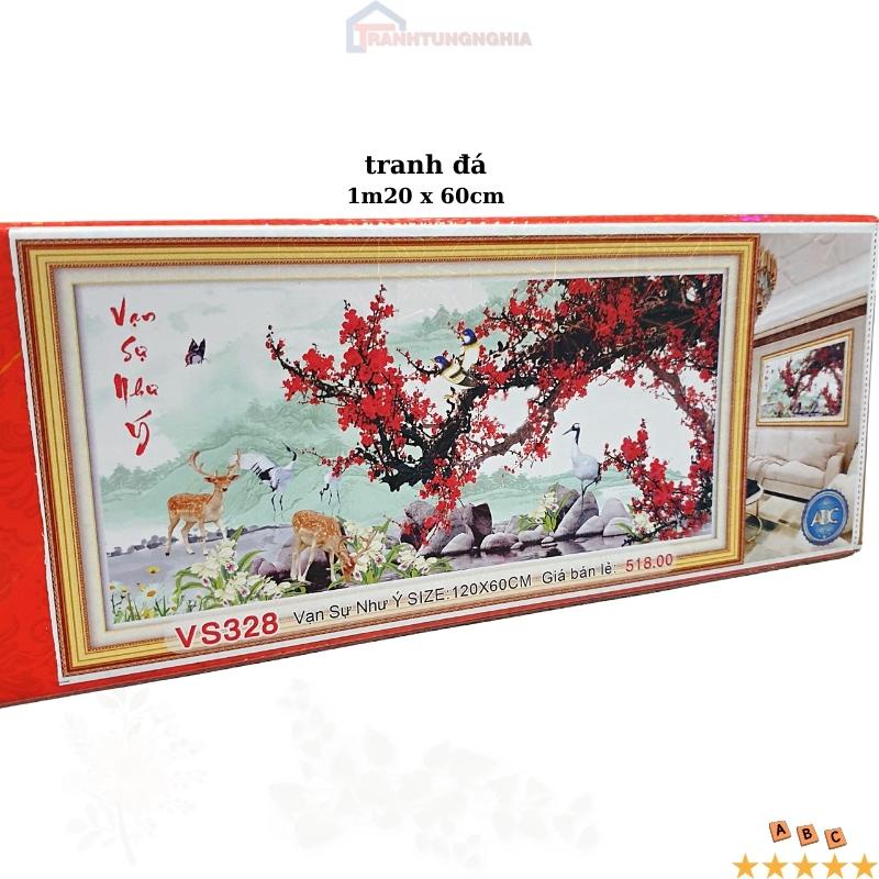 Tranh đính đá vạn sự như ý 1m20 x 60cm