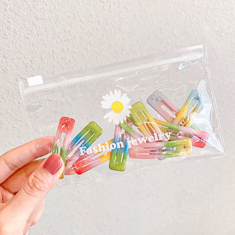 Set 10 Kẹp Tóc Màu Gradient Dễ Thương Cho Bé Gái