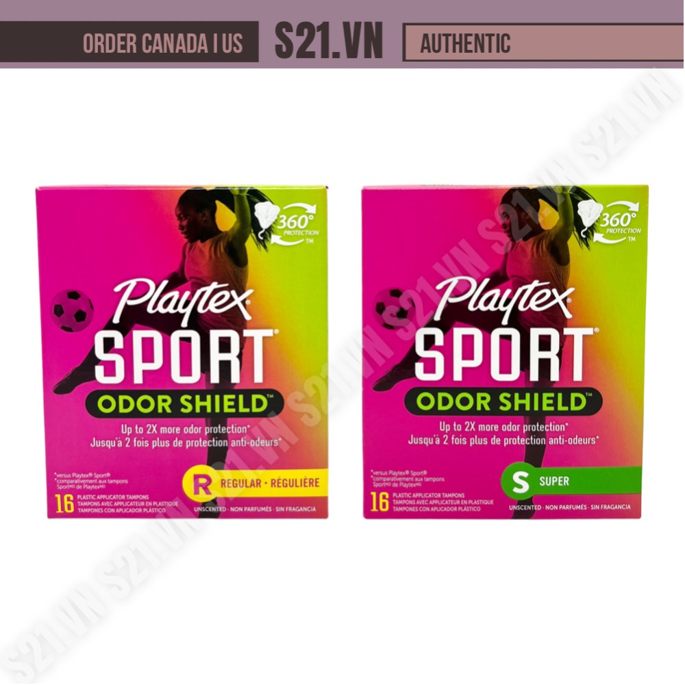 Băng Vệ Sinh Tampon Playtex Sport Odor Shield 16-32 Chiếc
