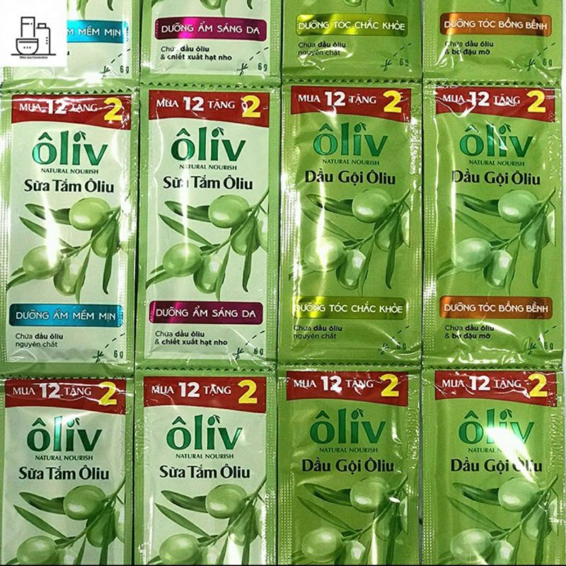 (12 Gói) Dây Dầu Gội, Sữa Tắm Oliv Oliu Puritéle De Provence Chiết Xuất Từ Thiên Nhiên BiTi Store