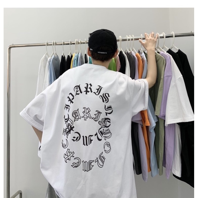 Áo thun tay lỡ nam nữ, áo phông unisex form rộng chất cotton mát mịn thấm hút mồ hôi in hình TOMO