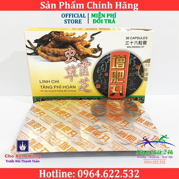 Viên Uống Tăng Cân Malaysia Linh Chi Tăng Phì Hoàn - Sống Chất 24h