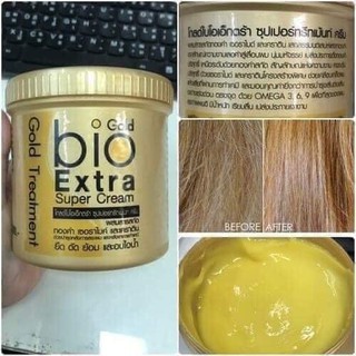 Ủ tóc Thái Lan Gold Bio extra super cream 500ml phục hồi tóc, siêu mượt 8850805000451