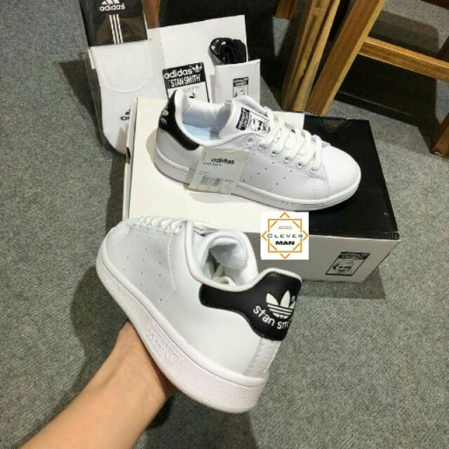 Giày Thể Thao STAN SMITH Co-black Trắng Gót đen