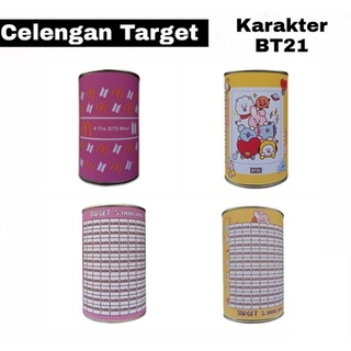 Bộ 2 thẻ bài TARGET BT21/ BTS giảm cân