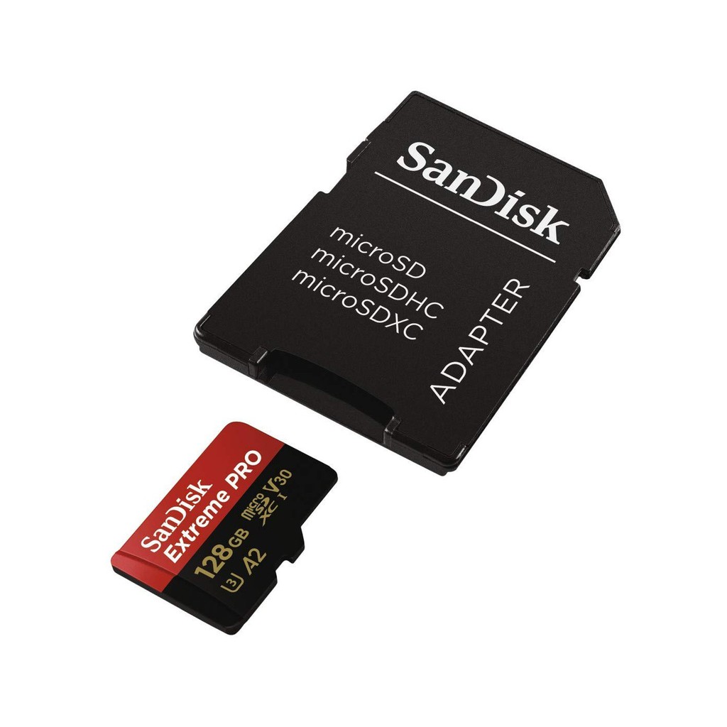 Thẻ nhớ microSDXC SanDisk Extreme Pro 128GB V30 A2 tốc độ upto 170MB/s + Adapter | BigBuy360 - bigbuy360.vn