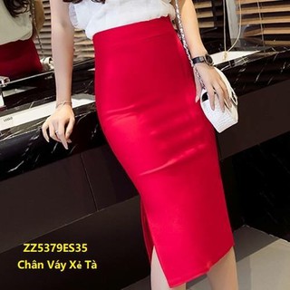 Váy bút chì công sở xẻ hông công sở