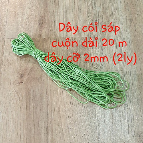 Bó Dây Cói Sáp Sợi 2mm Dài 20mét Nhiều Màu Trang Trí - Sáng Tạo Handmade