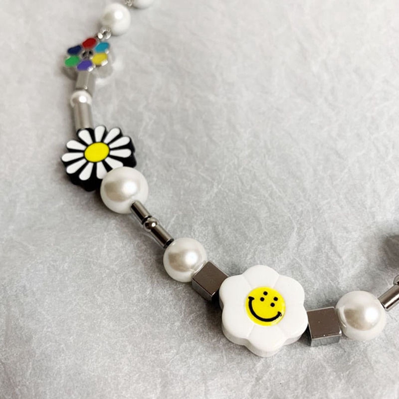 Dây chuyền mặt hình hoa hướng dương mặt cười phong cách hip hop thời trang cho nam và nữ 22402