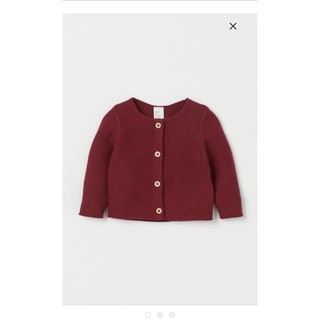 Áo khoác cardigan đỏ đô H&M
