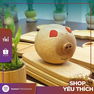 Lợn gỗ tiết kiệm trang trí