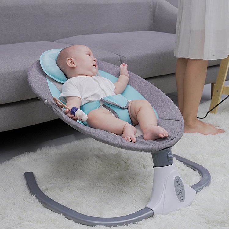 Nôi Điện Cho Bé - Điều Khiển Từ Xa, Phát Nhạc - Rung, Xoay Tự Động 360° - Ghế Ru Ngủ Thông Minh - BH Toàn Quốc 12 Tháng