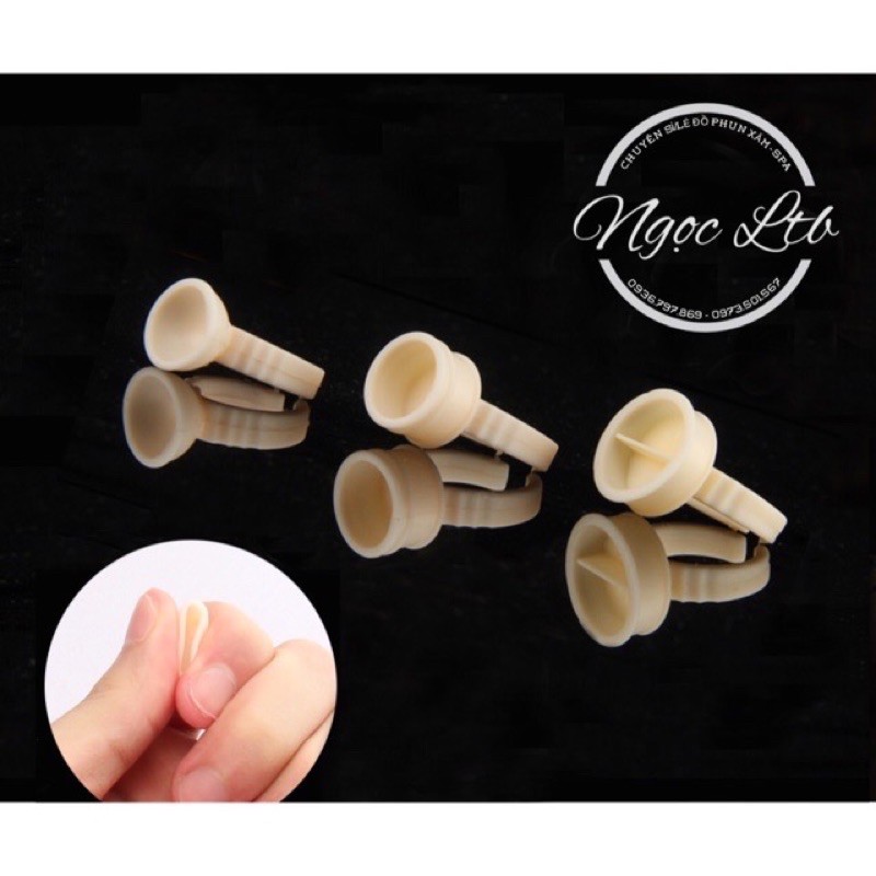 Nhẫn silicon dùng trong phun xăm, nối mi.