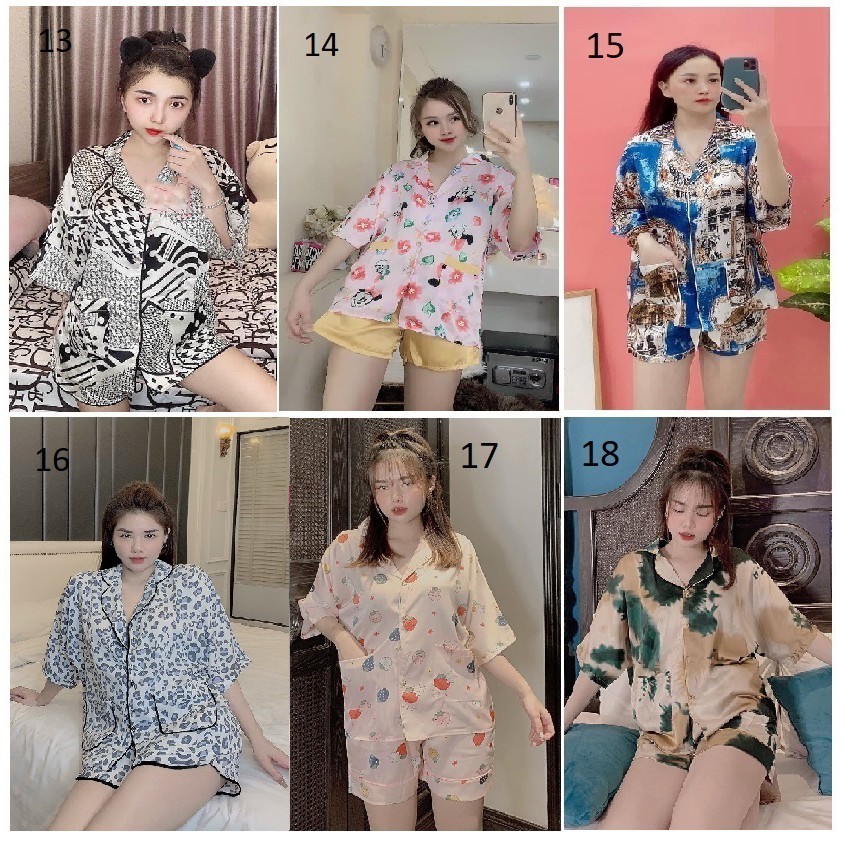 Đồ Bộ Lụa Latin - Tay Cánh Dơi Quần Đùi (P4)