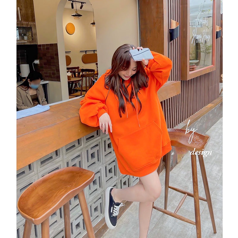 Áo Hoodie Nỉ Tai Thỏ From Rộng Trùm Mông Đủ Size M399