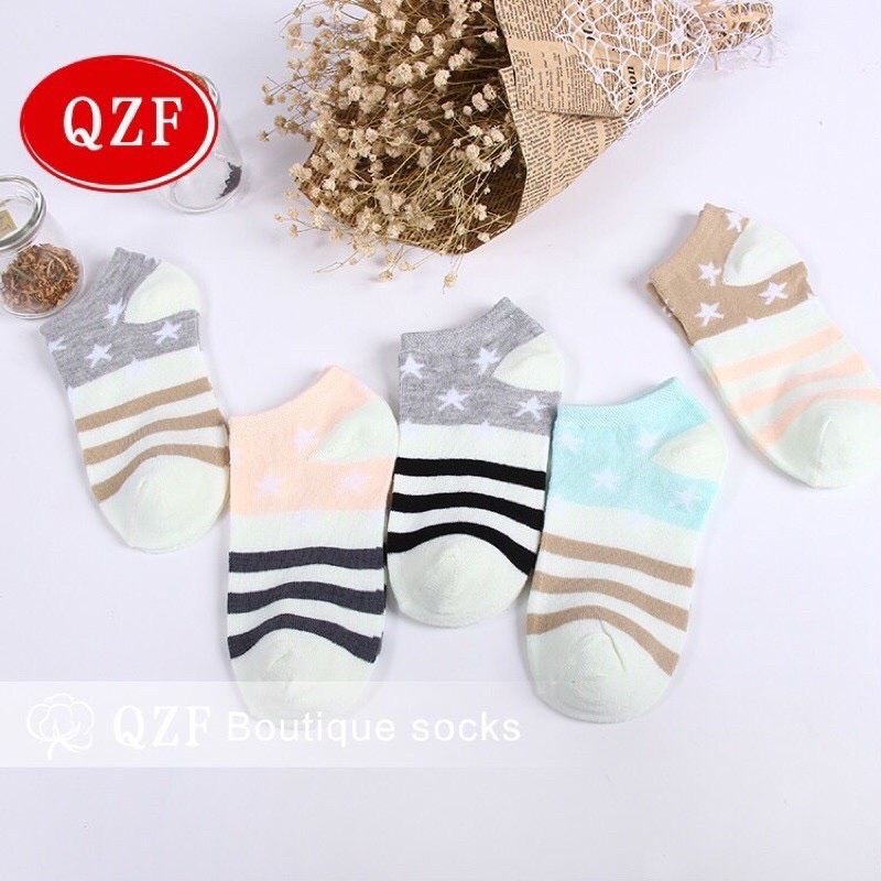 Set 5 đôi tất cổ ngắn dễ thương loại đẹp