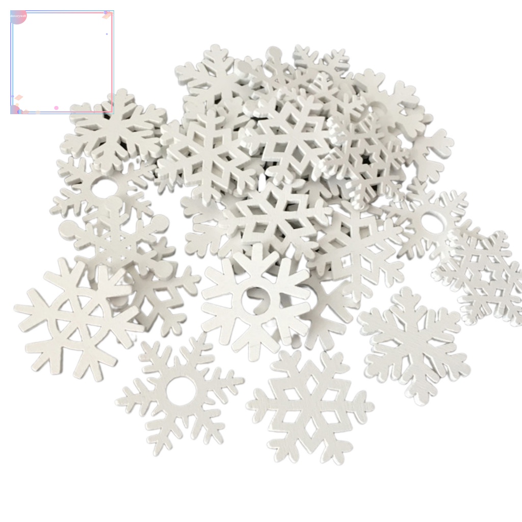 Set 50 Miếng Dán Hình Bông Tuyết Trang Trí Giáng Sinh