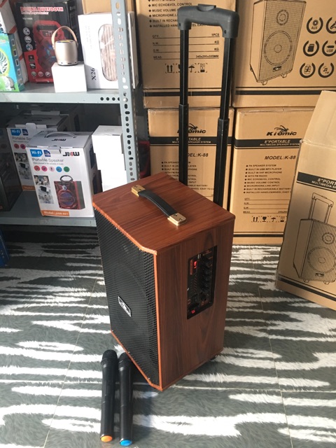 Loa kéo K88 tặng 2 mic không dây