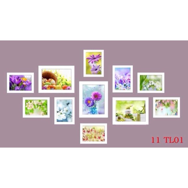 Bộ khung ảnh 11 khung tặng đinh ba chân