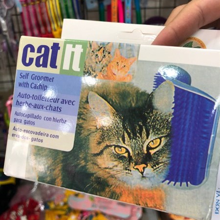 Lược Cố Định Cho Mèo Tự Chải Lông Chứa Cỏ Mèo