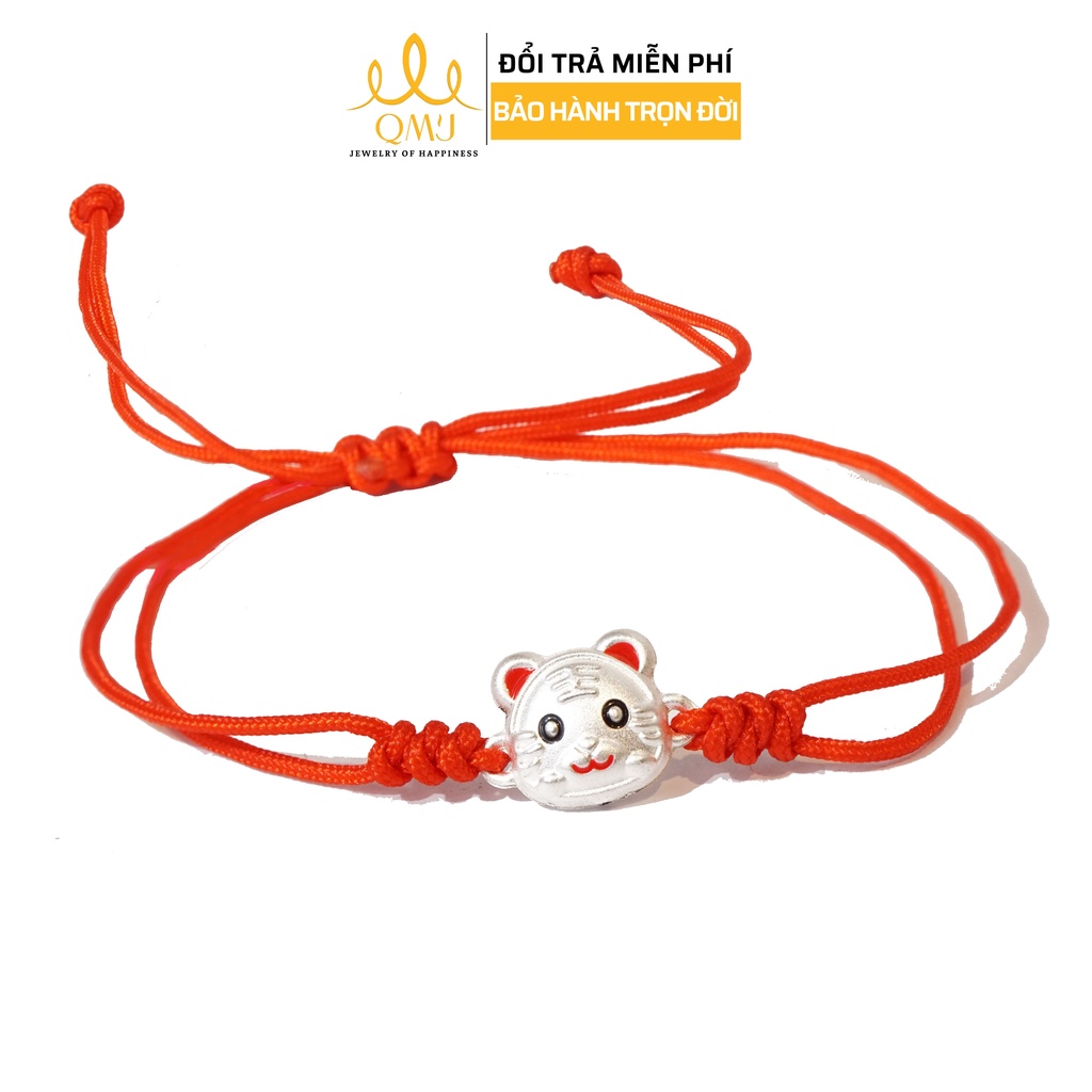 Vòng tay chỉ đỏ bạc 925 Hổ lộc tài thần tài may mắn QMJ - Q563