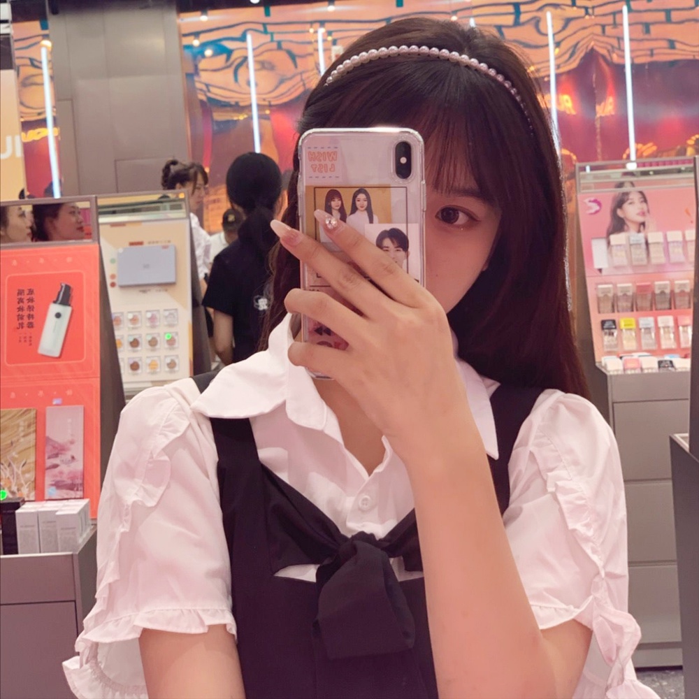 Băng Đô Cài Tóc Đính Đá Ngọc Trai Lấp Lánh Phong Cách Hàn Quốc Thanh Lịch Dành Cho Nữ