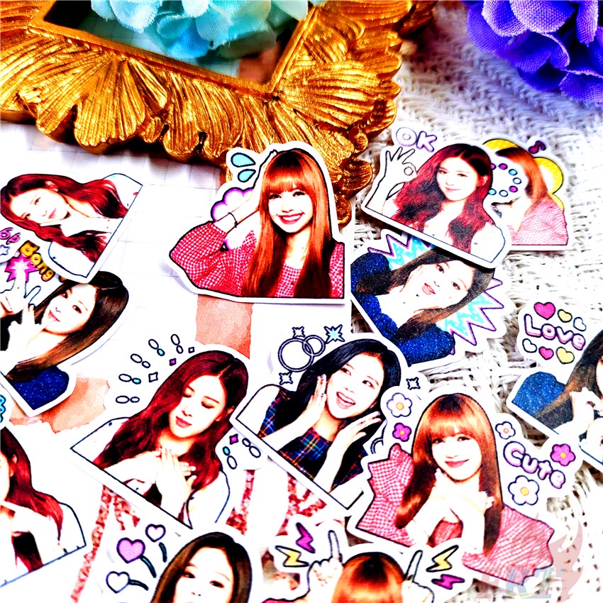 ★★★ Sticker Mini Hình BLACKPINK Q-1 Dán Trang Trí Nhật Ký ★★★ Bộ 48 Miếng Sticker Dán Trang Trí Thời Trang KPOP