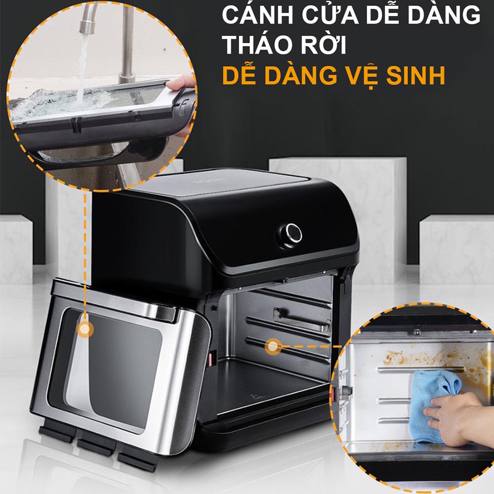 Nồi chiên không dầu điện tử Kalite Q12 dung tích 12 lít 1800W sản xuất Thái Lan - Hàng chính hãng, bảo hành 12 tháng