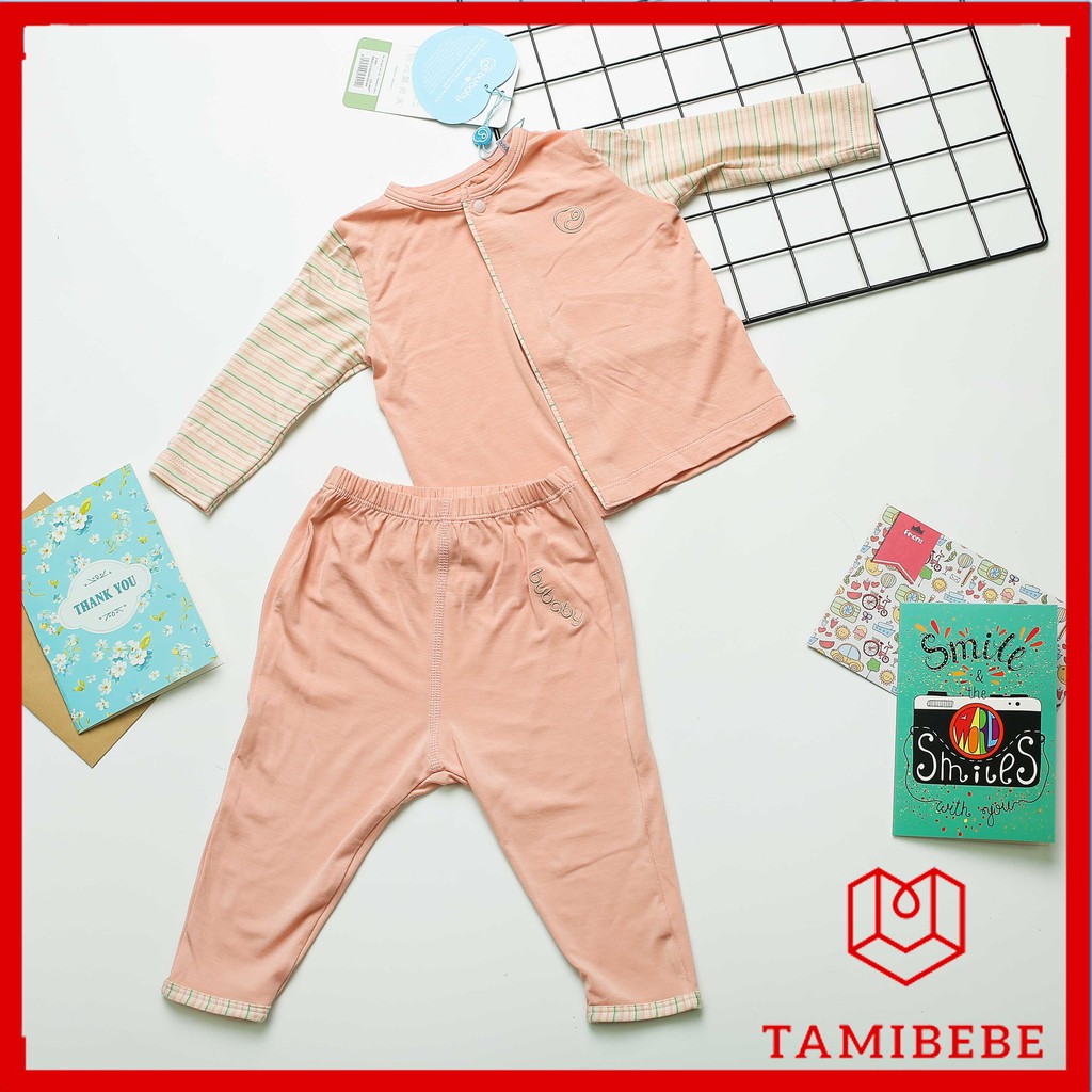 Quần áo sơ sinh Bu Baby wear , bộ cài giữa dài tay - TAMIBEBE