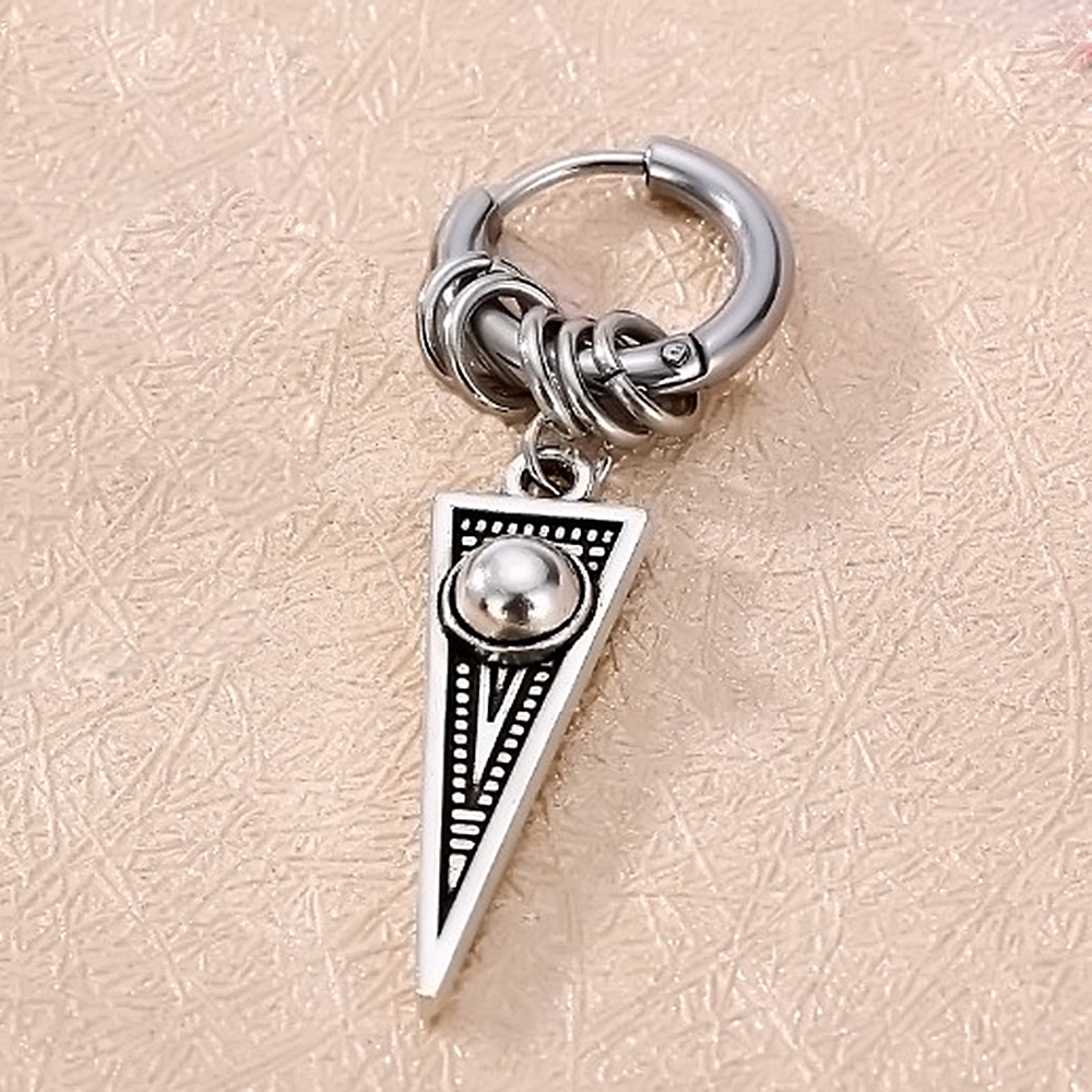 Đôi Khuyên Tai Hình Tam Giác Nhỏ Xinh Thời Trang Cho Nam Nữ