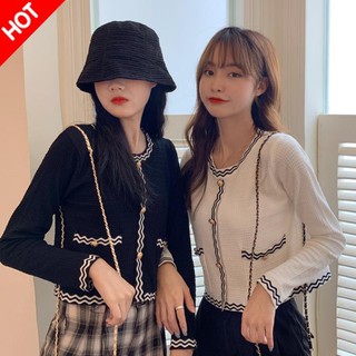 Áo cardigan tay ngắn cổ tròn kiểu dệt kim sành điệu cho nữ ! ྇