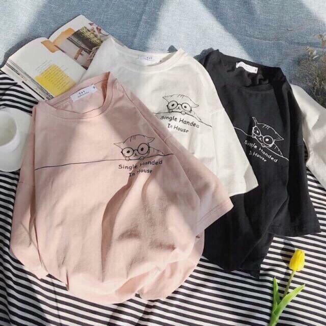 Áo phông nam nữ tay lỡ form rộng in hình cú mèo cực yêu, áo thun nam nữ unisex dáng rộng tay lỡ hot hit cực ưu đãi | BigBuy360 - bigbuy360.vn