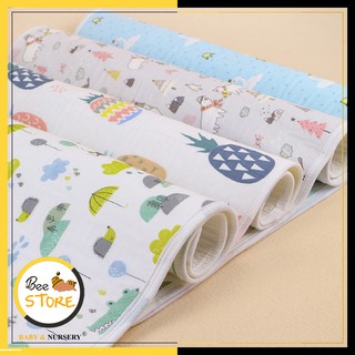 Lót Tè Chống Thấm 5 Lớp Muslin 50x70cm, Lót Cho Bé