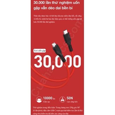 Cáp sạc siêu bền USB-C to L XMZmi GL870 dài 1 mét