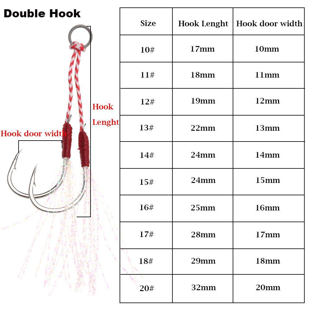 LETTER Outdoor Feather Fishing Hooks with Line Single Hook/Double Hook Lures Two Hook Tackle Barbed Treble with Feather High Carbon Steel Hot Crank Baits