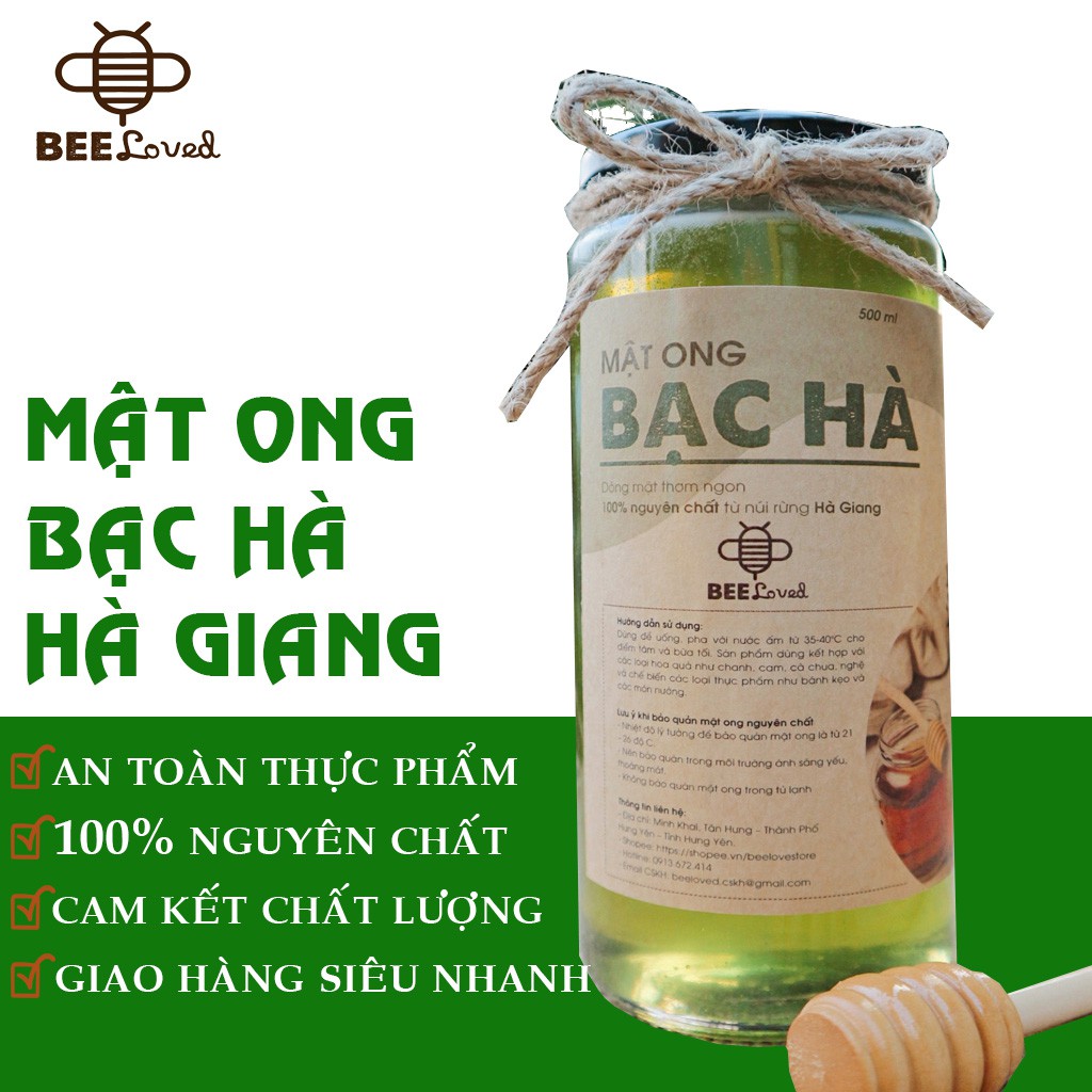 [Hàng Chuẩn] Mật Ong Bạc Hà Hà Giang,100% Nguyên Chất,Cực Tốt với các bệnh viêm họng, hô hấp, bệnh tim mạch, tiểu đường