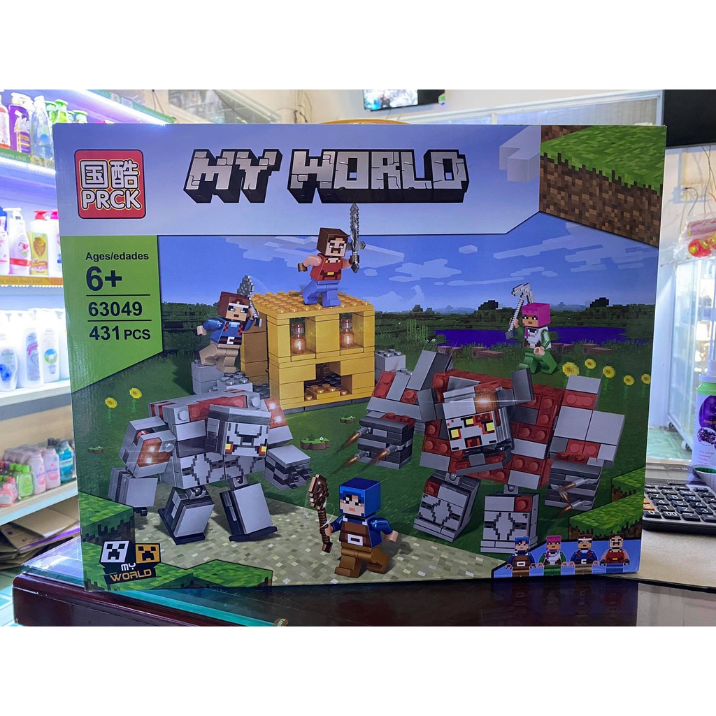 Lego- Minecraft 431Mảnh Ghép MY WORLD 63049