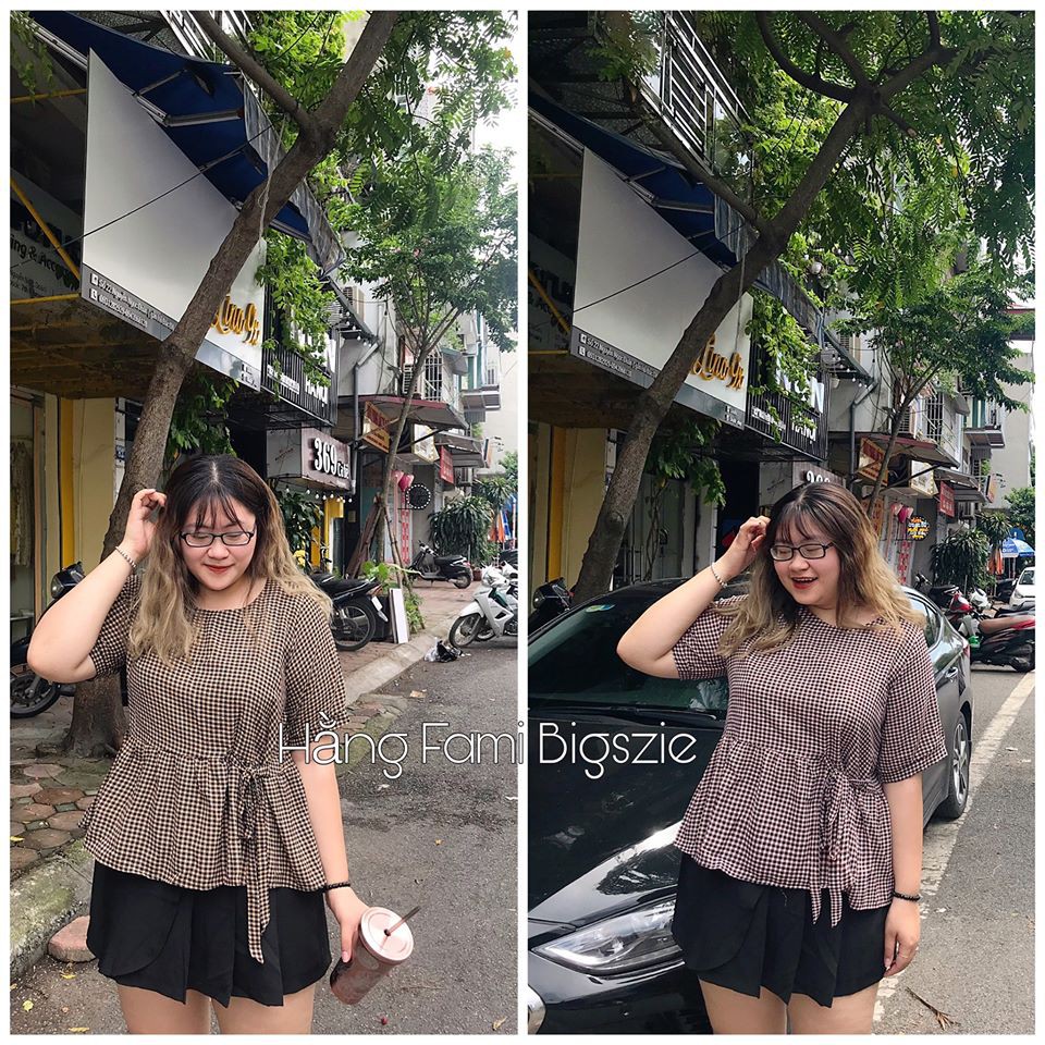 áo kiểu caro bigsize ( A324)