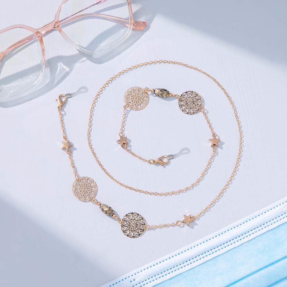 Dây Đeo Mắt Kính Chống Thất Lạc Hình Tròn / Trái Tim / Bướm Rỗng Kiểu Hàn Quốc Cho Nữ