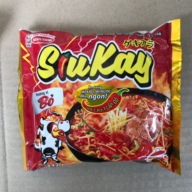 Gói Mỳ Nấu Trộn AceCook SiuKay Bò 128g