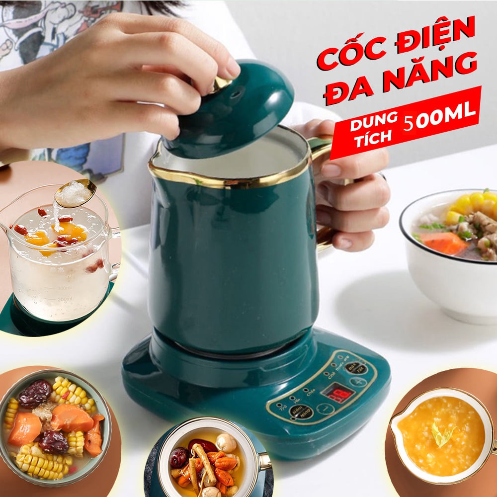 Cốc Chưng Yến Cốc Hầm Đa Năng - Nấu cháo, hầm xương, pha trà, chưng yến, nấu chè,...