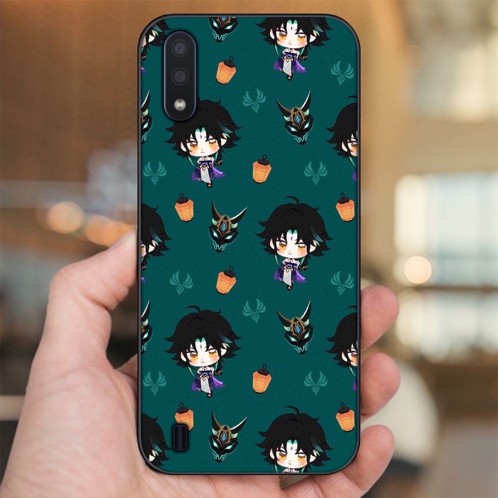 Ốp lưng Samsung A01 viền đen in hình Xiao Genshin Impact