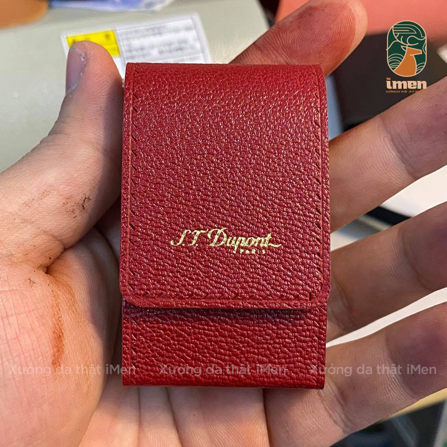 [Da Relma] [Phụ kiện] Case Dupont 2LigLignine handmade gắn thắt lưng, bao da Handmade - Màu đỏ