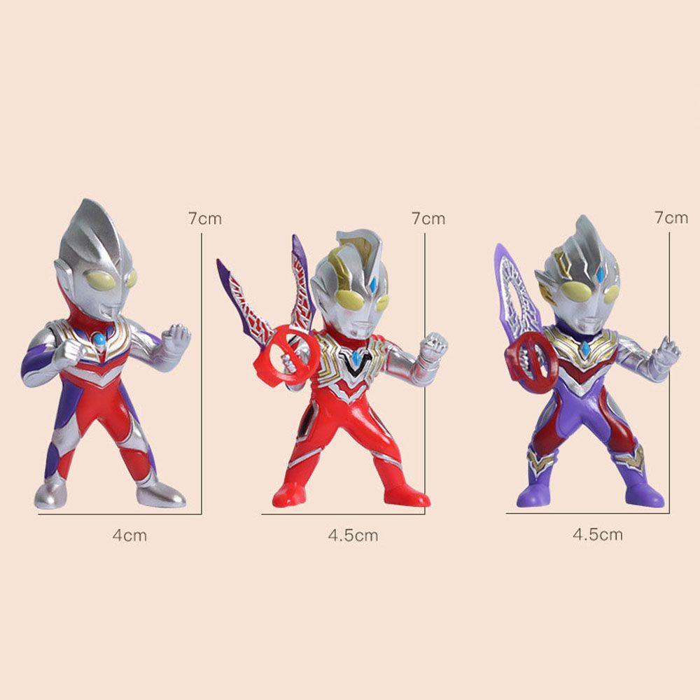 Bộ 4 Mô Hình Nhân Vật Ultraman Trang Trí Đáng Yêu