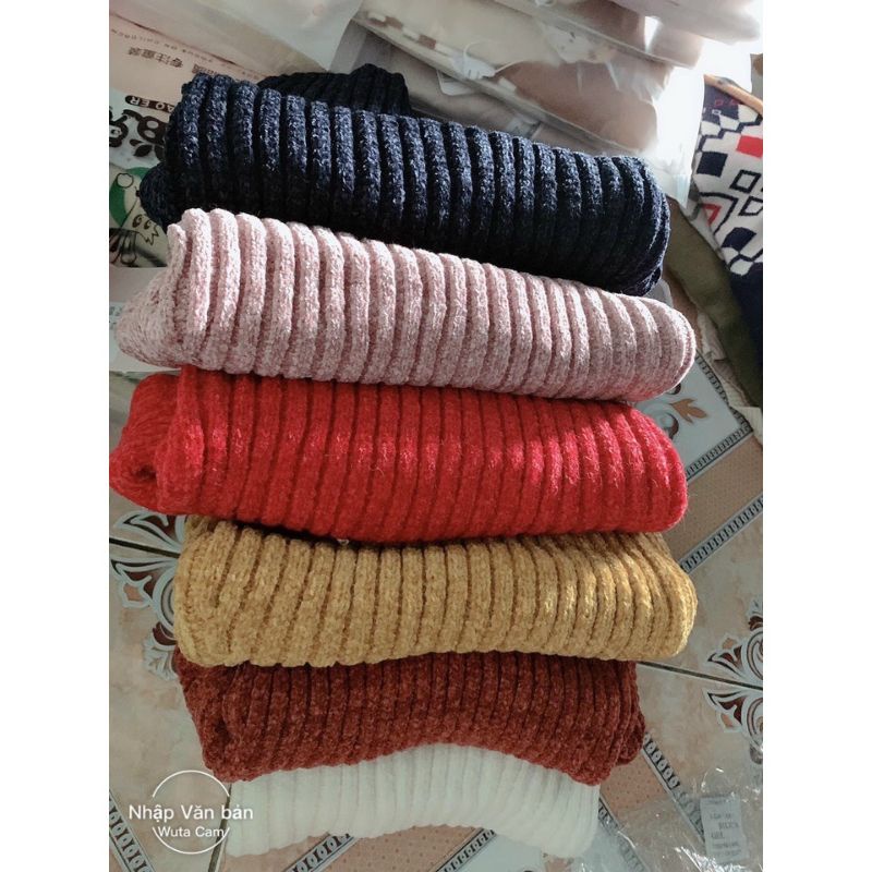 Áo len trẻ em cổ lọ chất tuyết nhung hàng đẹp Quảng Châu cho bé trai bé gái 8-23kg