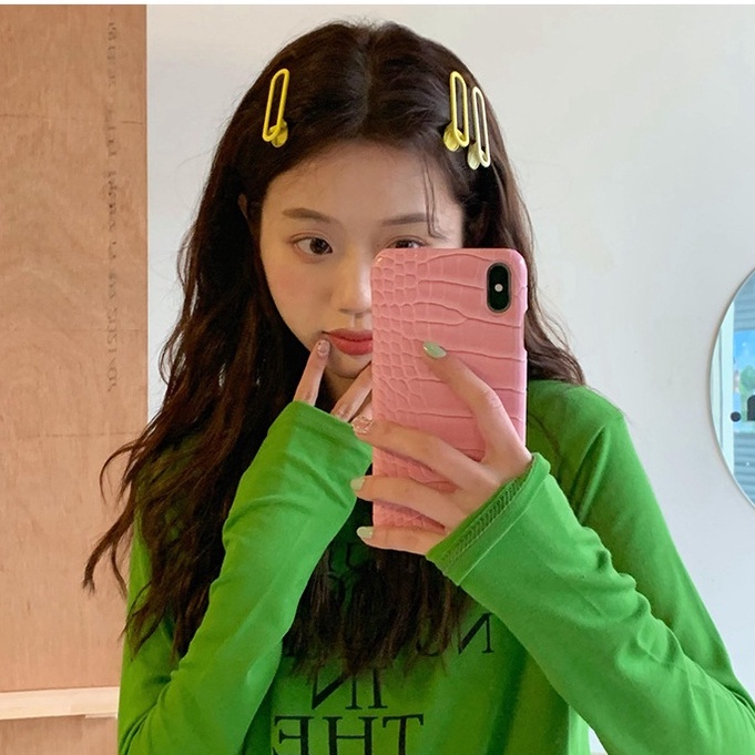 Set 3 kẹp tóc bản lớn màu sắc Tawan