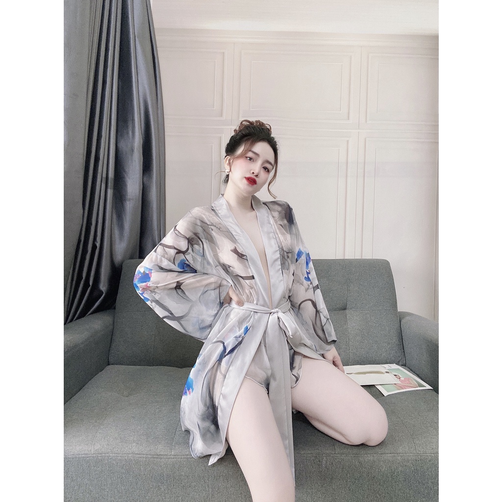 Áo Choàng Ngủ, Áo Choàng Lụa Phối Ren Mi Cao Cấp Dưới 70Kg | BigBuy360 - bigbuy360.vn
