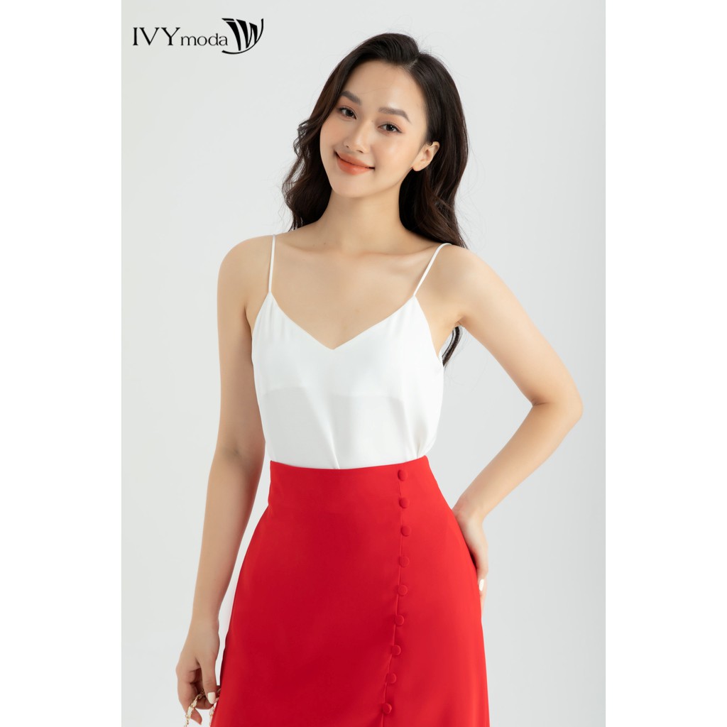 Chân váy chữ A phối nút thiết kế IVY moda MS 31T0013