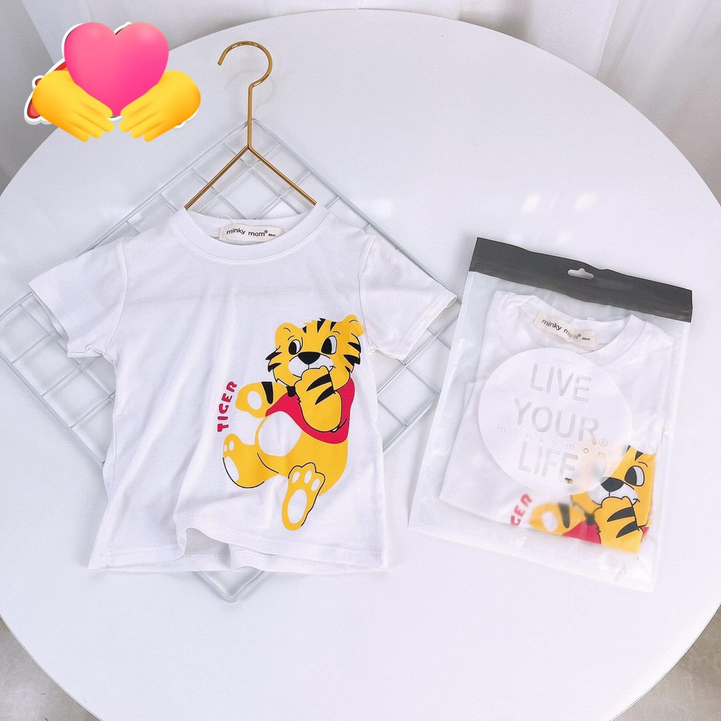 Áo thun Cotton lạnh hình thú Minky mom